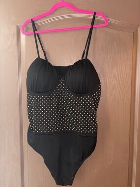 Black rhinestone One-Piece Bodysuit